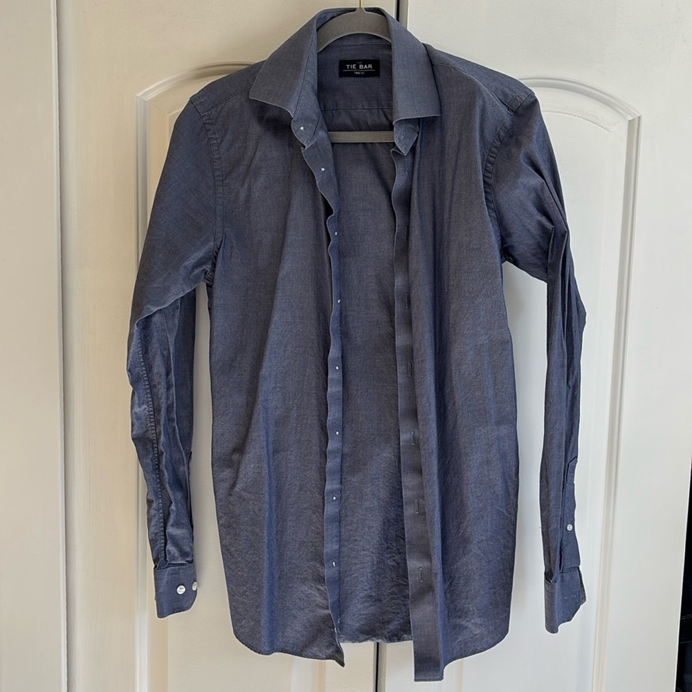 The Tie Bar Blue Dress Shirt